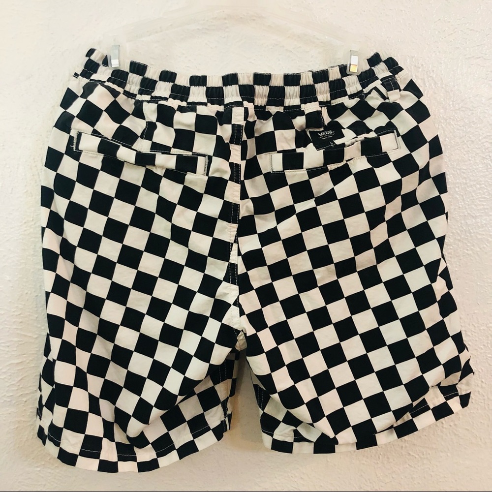 Vans Black & White Checkerboard Athletic Shorts - Picture 4 of 9